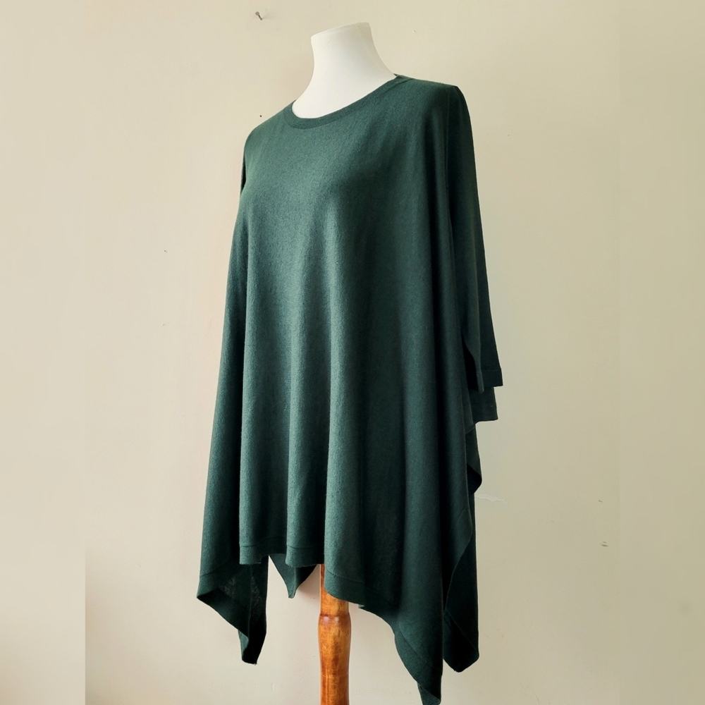 Armand Diradourian Forest Green Poncho
